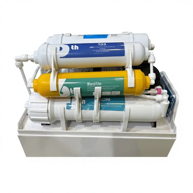 Built-In Pressure Tank RO Water Purifier 100G/200G - internal filter cartridge layout close-up