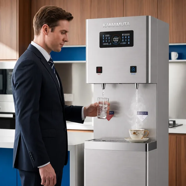 Hot and ambient water dispensing on the E600-S commercial water dispenser