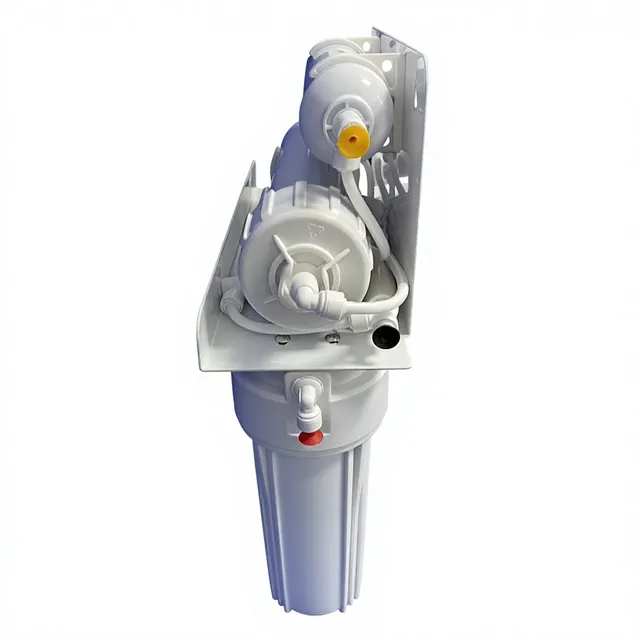 Pump-Free Five-Stage RO Water Purifier - side installation view for pump-free RO water purifier
