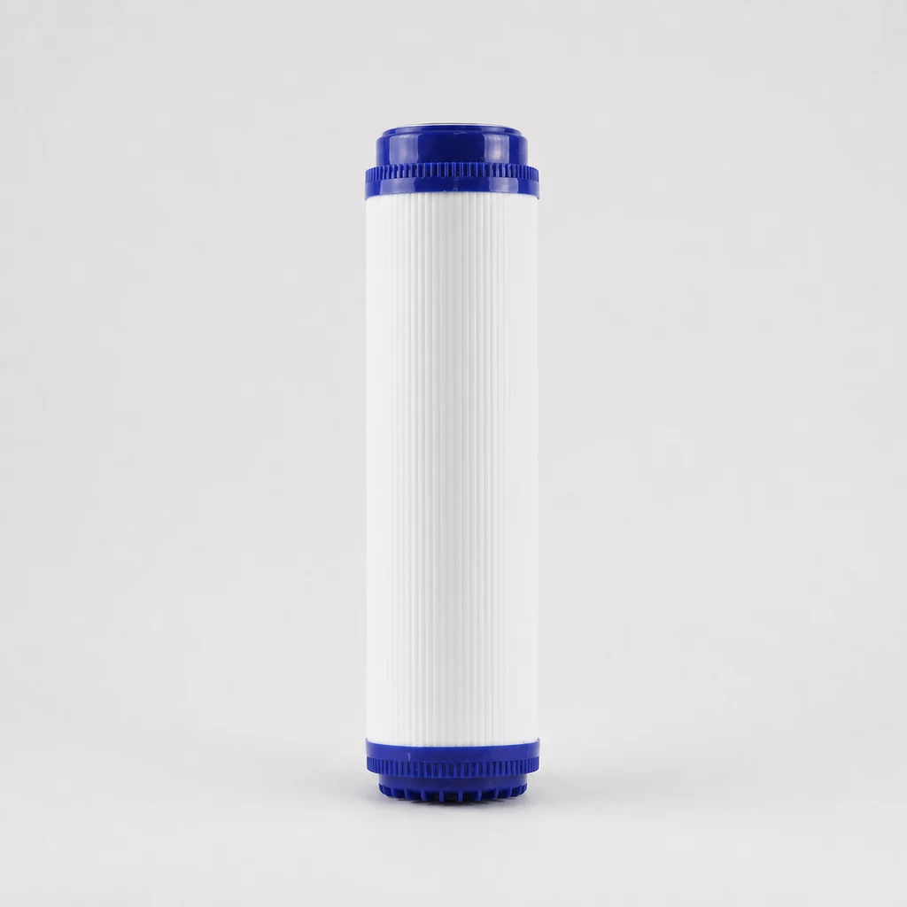 Flat-End UDF Coconut-Shell Granular Activated Carbon Filter Cartridge – Blue End Caps
