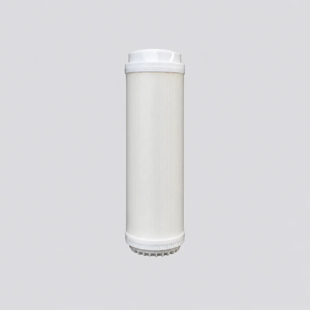 Flat-End T33 Coconut-Shell Activated Carbon Filter Cartridge – White End Caps